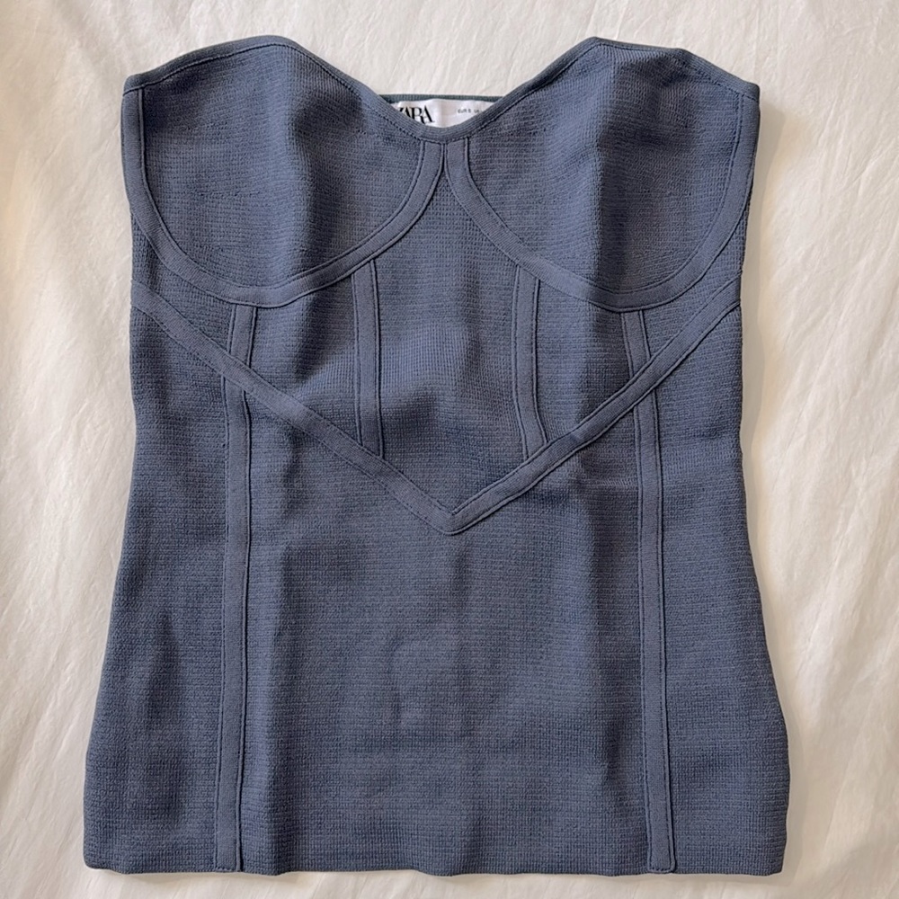 Zara knit bustier tube top